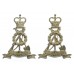 Pair of Pioneer Corps Officer's Silvered Collar Badges - Queen's Crown