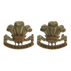 Pair of Pembroke Yeomanry Bi-Metal Collar Badges 