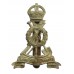 Royal Pioneer Corps White Metal Cap Badge - King's Crown