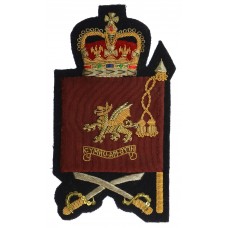 Welsh Guards Warrant Officer Class 2 W.O.II Bullion Sleeve Badge - Queen's Crown