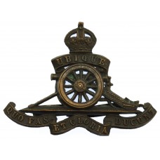 Royal Artillery Officer's Service Dress Cap Badge - King's Crown