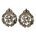 Pair of Indian Police Collar Badges - King's Crown