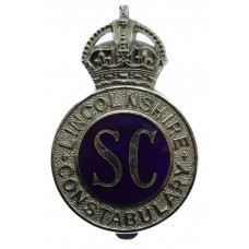 Lincolnshire Special Constabulary Enamelled Cap Badge - King's Cr