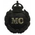 Monmouthshire Constabulary Black Wreath Helmet Plate - King's Crown