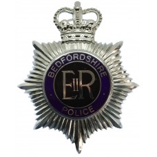 Bedfordshire Police Enamelled Helmet Plate - Queen's Crown