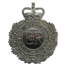 Devon Constabulary Wreath Helmet Plate - Queen's Crown