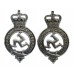 Pair of Isle of Man Constabulary Collar Badges - Queen's Crown