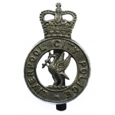 Liverpool City Police Cap Badge - Queen's Crown