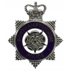 Northamptonshire Police Enamelled Cap Badge - Queen's Crown