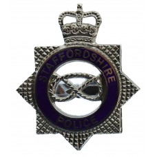 Staffordshire Police Senior Officer's Enamelled Cap Badge - Queen's Crown