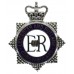 Leicester and Rutland Constabulary Senior Officer's Enamelled Cap Badge - Queen's Crown