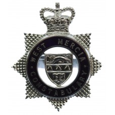 West Mercia Constabulary Senior Officer's Enamelled Cap Badge - Queen's Crown