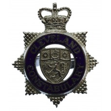 Cleveland Constabulary Senior Officer's Enamelled Cap Badge - Queen's Crown