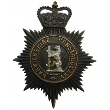 Warwickshire Constabulary Night Helmet Plate - Queen's Crown