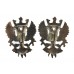Pair of Mercian Volunteers Anodised (Staybrite) Collar Badges