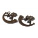 Pair of Light Infantry Officer's Service Dress Collar Badges