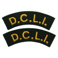 Pair of Duke of Cornwall's Light Infantry (DCLI) Cloth Shoulder T