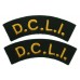 Pair of Duke of Cornwall's Light Infantry (DCLI) Cloth Shoulder Titles