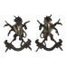 Pair of Queen's Own Lowland Yeomanry Anodised (Staybrite) Collar Badges