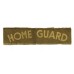 Home Guard (HOME GUARD) WW2 Painted Cloth Shoulder Title