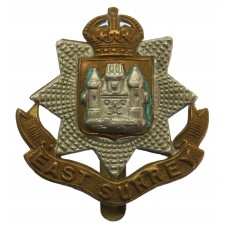 East Surrey Regiment Cap Badge - King's Crown