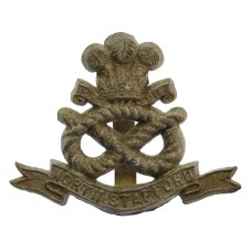 North Staffordshire Regiment WW2 Plastic Economy Cap Badge