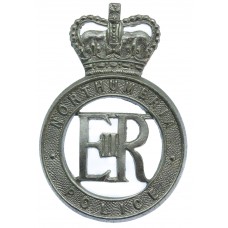 Northumbria Police Large Cap Badge - Queen's Crown