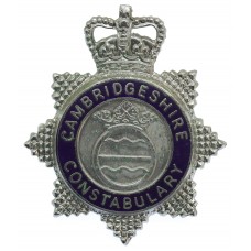 Cambridgeshire Constabulary Senior Officer's Enamelled Cap Badge - Queen's Crown