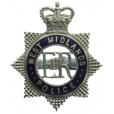 West Midlands Police Senior Officer's Enamelled Cap Badge - Queen's Crown