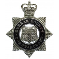 Durham County Constabulary Senior Officer's Enamelled Cap Badge - Queen's Crown