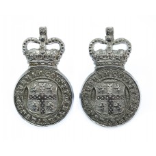 Pair of Durham County Constabulary Collar Badges - Queen's Crown