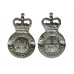 Pair of Durham County Constabulary Collar Badges - Queen's Crown
