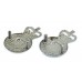 Pair of Durham County Constabulary Collar Badges - Queen's Crown