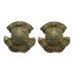 Pair of Durham County Constabulary White Metal Collar Badges 
