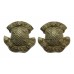 Pair of Durham County Constabulary White Metal Collar Badges 