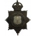 Durham County Constabulary Black Helmet Plate - King's Crown