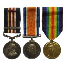 WW1 Military Medal and Bar Casualty Medal Group of Three - Sjt. P