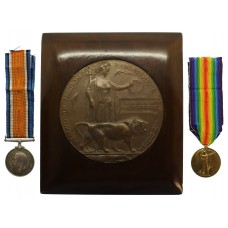 WW1 British War Medal, Victory Medal and Memorial Plaque - 2nd Lieut. W.H.B. Wolstencroft, 1st Bn. Royal Scots Fusiliers, K.I.A. 12/4/18