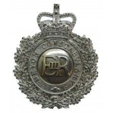 Devon Constabulary Wreath Helmet Plate - Queen's Crown