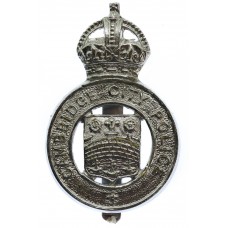 Cambridge City Police Cap Badge - King's Crown