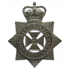 Wiltshire Constabulary Small Star Cap Badge/Helmet Plate - Queen'