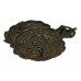 Folkestone Borough Police Black Wreath Helmet Plate - King's Crown