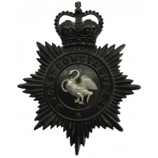 Buckinghamshire Constabulary Night Helmet Plate - Queen's Crown