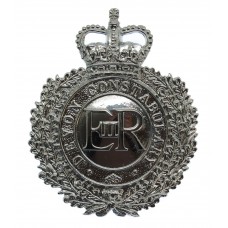 Devon Constabulary Wreath Helmet Plate - Queen's Crown