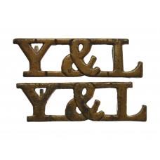 Pair of York & Lancaster Regiment (Y&L) Shoulder Titles