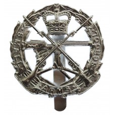 Small Arms School Corps Anodised (Staybrite) Cap Badge