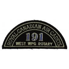 Royal Canadian Air Cadets 191 Sqdn. West WPG Rotary Cloth Shoulder Title