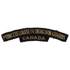 Canadian Princess Louise's 4th Dragoon Guards (PRINCESS LOUISE IV DRAGOON GUARDS/CANADA) Cloth Shoulder Title