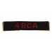4th Royal Canadian Artillery (4 RCA) Cloth Shoulder Title