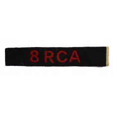 8th Royal Canadian Artillery (8 RCA) Cloth Shoulder Title